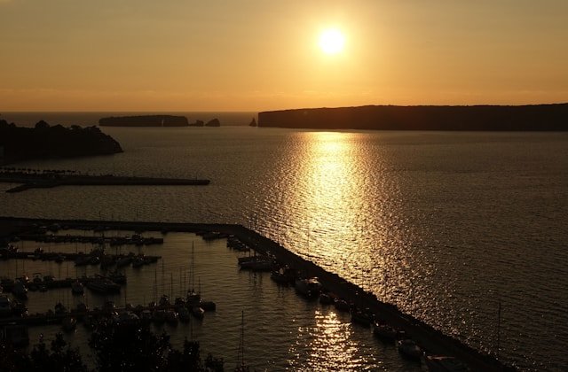 Couché de soleil à Pylos