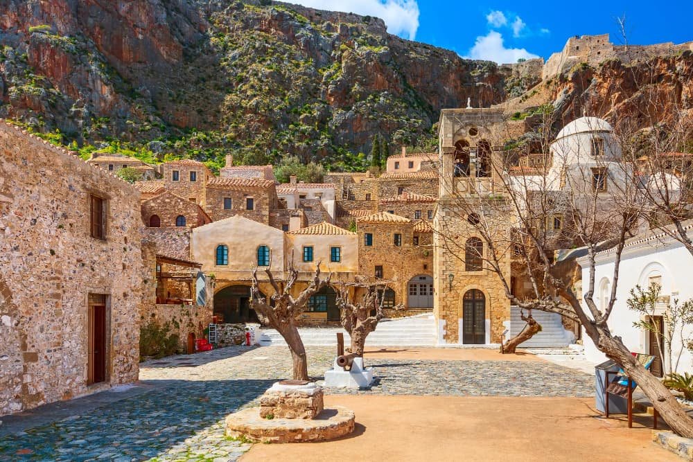 Monemvasia maisons et eglises peloponnese grece