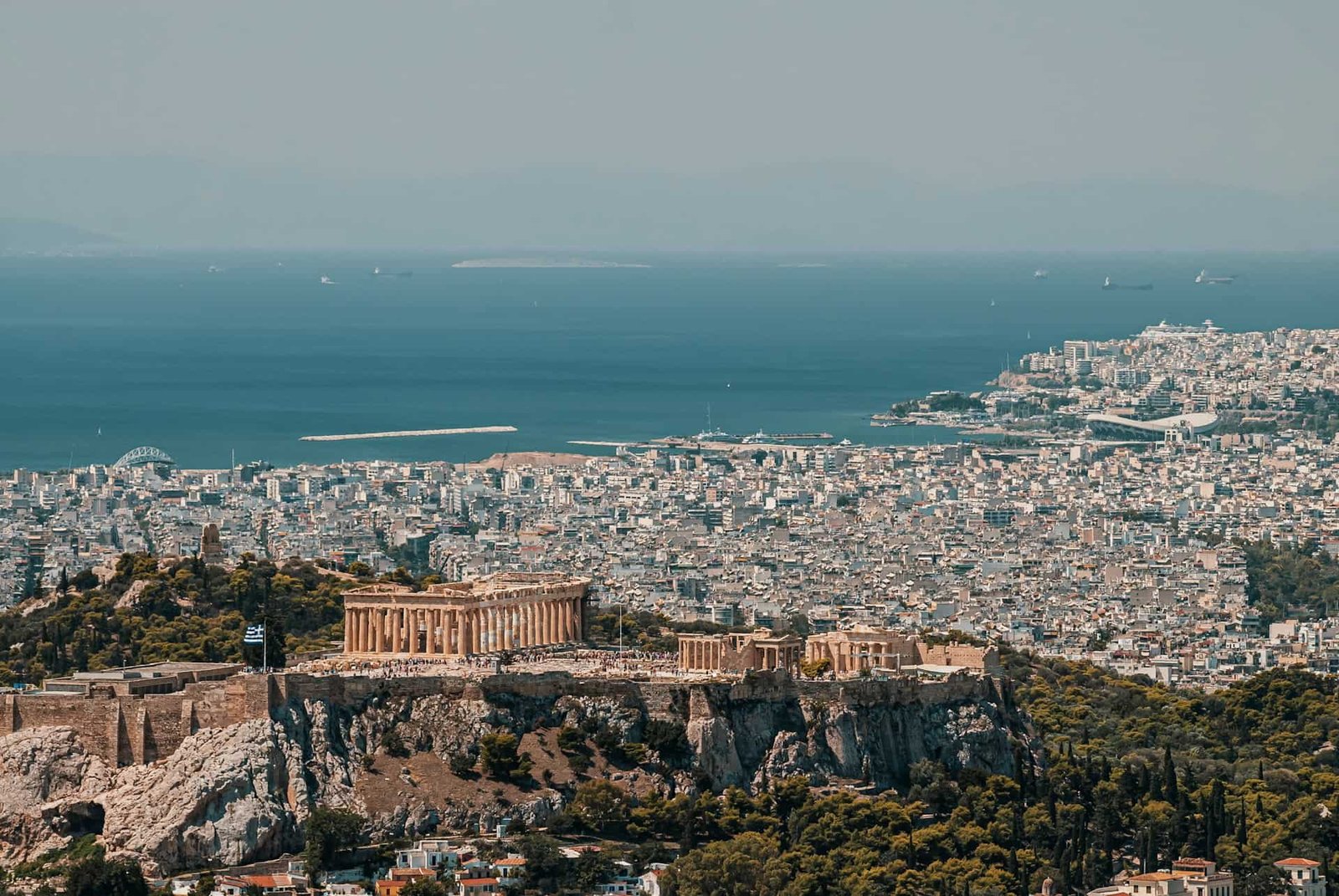Vue sur la mer Athenes