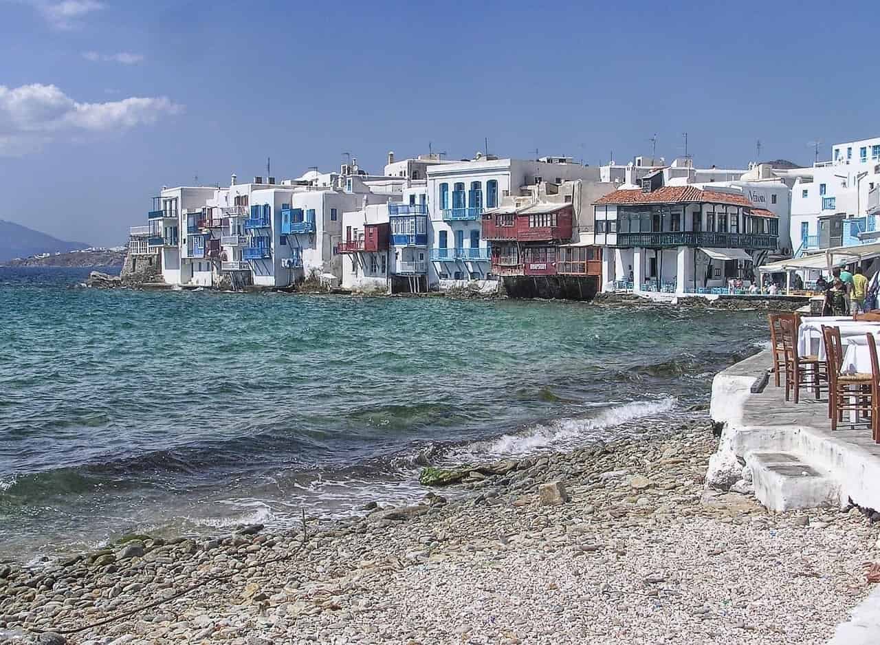 Mykonos au bord de la mer